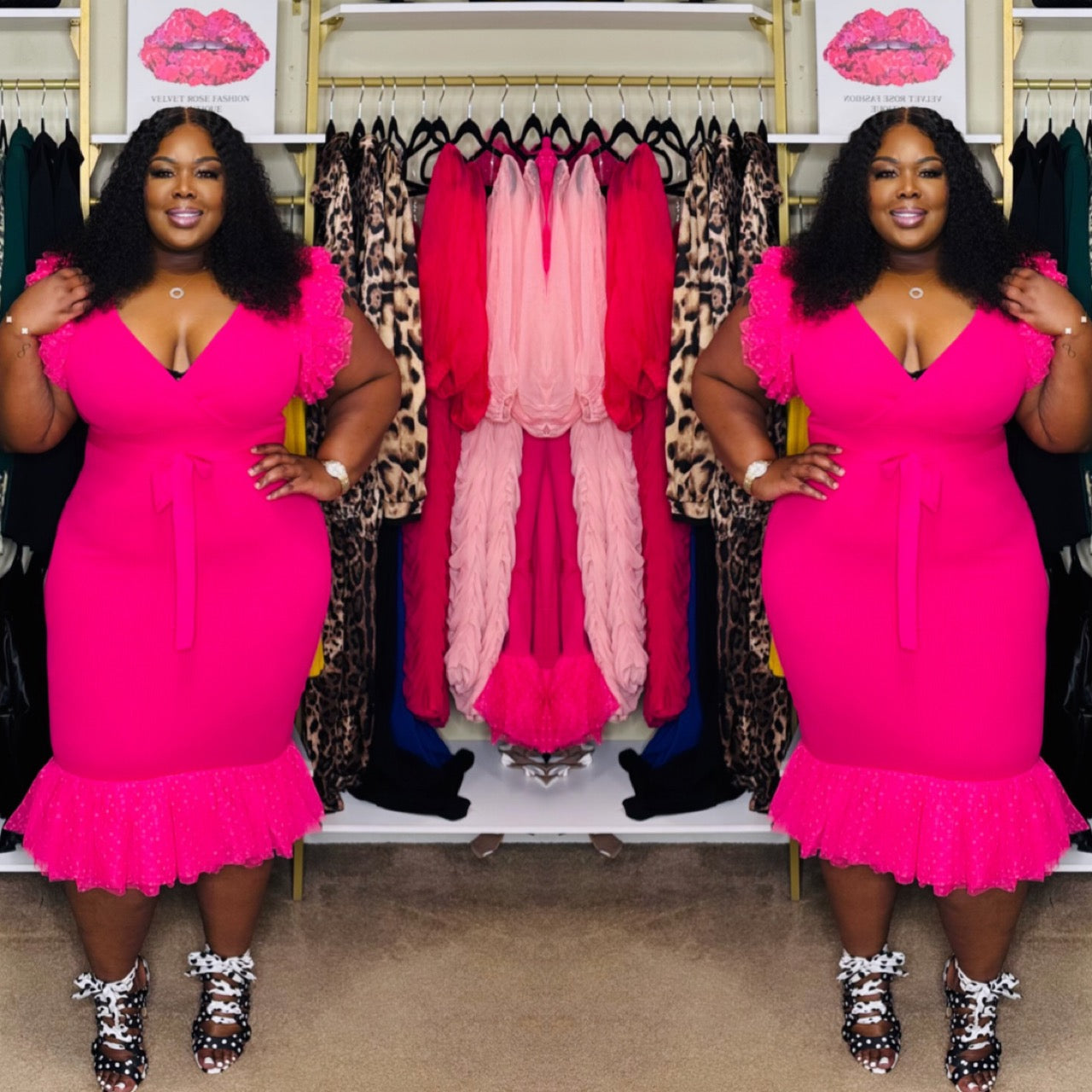 CARLENE RUFFLE DRESS